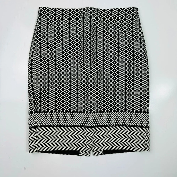 J. Crew White Chevron Straight Skirt Size 0 - Picture 10 of 10